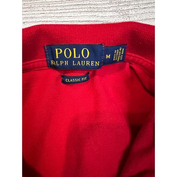 Polo Ralph Lauren Classic Fit Red Polo Shirt Youth Medium 100% Cotton - Picture 2 of 4